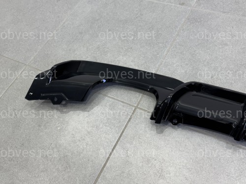 Диффузор накладка заднего бампера M-Performance BMW 3 series F30 2012-2018 под одну двойную выхлопную трубу ГЛЯНЦЕВЫЙ 00---- Диффузор накладка заднего бампера M-Performance BMW 3 series F30 2012-2018 под одну двойную выхлопную трубу ГЛЯНЦЕВЫЙ 00----