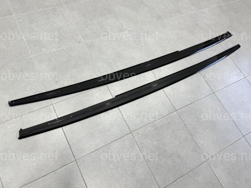 Лезвия под пороги M-Perfomance BMW 3 series F30 F31 2012-2018 2шт.  черный глянец
