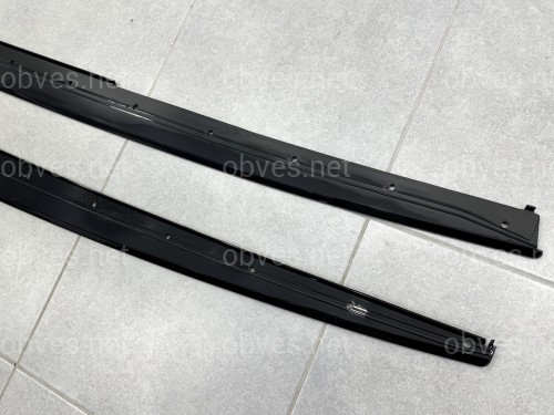 Лезвия под пороги M-Perfomance BMW 3 series F30 F31 2012-2018 2шт.  черный глянец