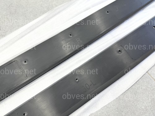 Лезвия под пороги M-Perfomance BMW 3 series F30 F31 2012-2018 2шт.  черный глянец