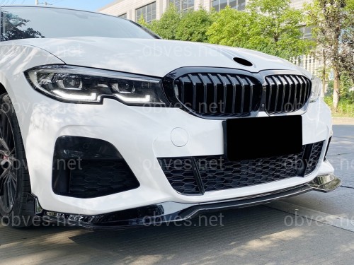 Накладка переднего бампера M-Performance BMW 3 series G20 G21 2018-2022 ABS пластик, цвет черный глянец Накладка переднего бампера M-Performance BMW 3 series G20 G21 2018-2022 ABS пластик, цвет черный глянец
