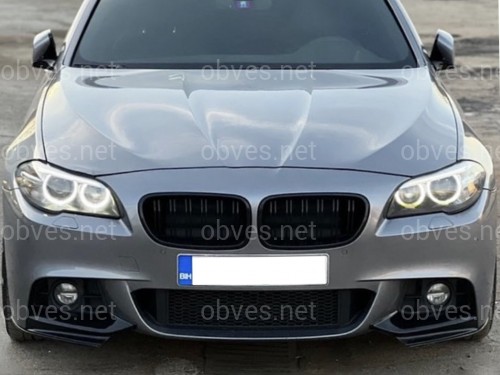 Клыки переднего бампера M performance BMW 5 series F10 F11 2010-2016 ABS пластик, цвет черный глянец Клыки переднего бампера M performance BMW 5 series F10 F11 2010-2016 ABS пластик, цвет черный глянец