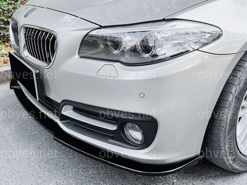 Юбка накладка переднего бампера BMW 5 series F10 F11 LCI 2013-2016 ABS пластик, цвет черный глянец Юбка накладка переднего бампера BMW 5 series F10 F11 LCI 2013-2016 ABS пластик, цвет черный глянец