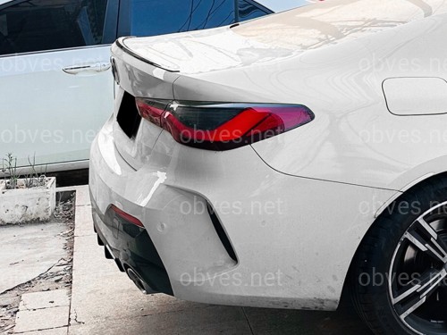 Спойлер лип BMW 4 series G22 2020- ABS пластик, черный глянец