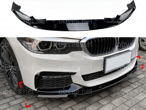 Юбка накладка переднего бампера юбка M performance BMW 5 series G30 G31 2016-2020 ABS пластик, черный глянец Юбка накладка переднего бампера юбка M performance BMW 5 series G30 G31 2016-2020 ABS пластик, черный глянец