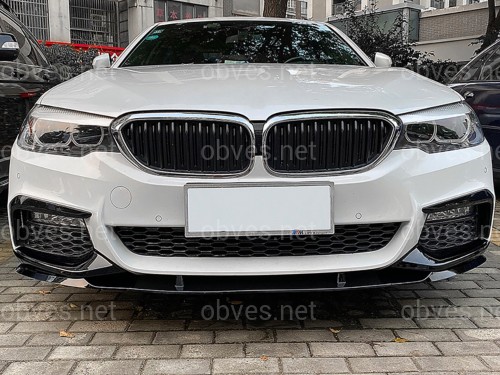 Юбка накладка переднего бампера юбка M performance BMW 5 series G30 G31 2016-2020 ABS пластик, черный глянец Юбка накладка переднего бампера юбка M performance BMW 5 series G30 G31 2016-2020 ABS пластик, черный глянец
