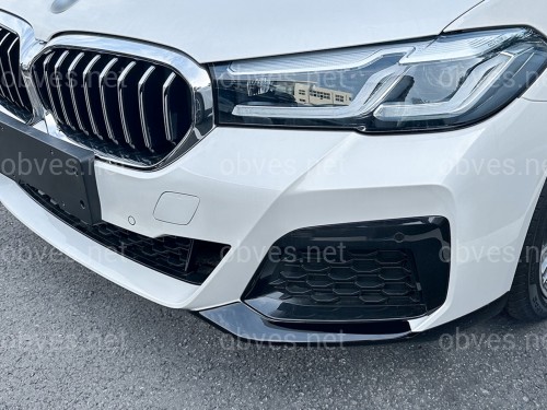 Клыки переднего бампера M performance BMW 5 series G30 G31 LCI 2020-2023 ABS пластик, черный глянец Клыки переднего бампера M performance BMW 5 series G30 G31 LCI 2020-2023 ABS пластик, черный глянец