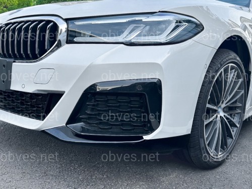 Клыки переднего бампера M performance BMW 5 series G30 G31 LCI 2020-2023 ABS пластик, черный глянец Клыки переднего бампера M performance BMW 5 series G30 G31 LCI 2020-2023 ABS пластик, черный глянец