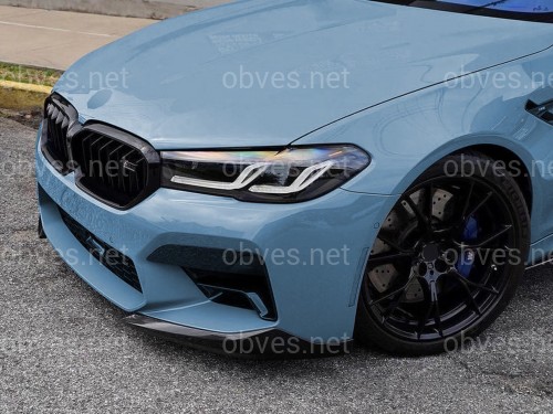 Клыки переднего бампера M5 BMW 5 series G30 G31 M5 F90 LCI 2020-2023 ABS пластик, черный глянец 2шт.