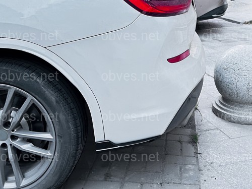 Лезвия накладки заднего бампера M-Performance BMW X3 G01 2018-2022 2шт. ABS пластик, черный глянец Лезвия накладки заднего бампера M-Performance BMW X3 G01 2018-2022 2шт. ABS пластик, черный глянец