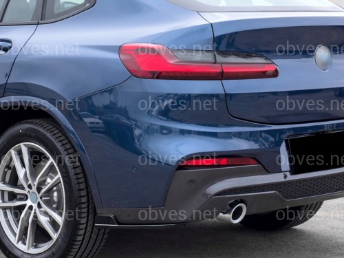 Лезвия накладки заднего бампера M-Performance BMW X4 G02 2018-2022 2шт. ABS пластик, черный глянец Лезвия накладки заднего бампера M-Performance BMW X4 G02 2018-2022 2шт. ABS пластик, черный глянец