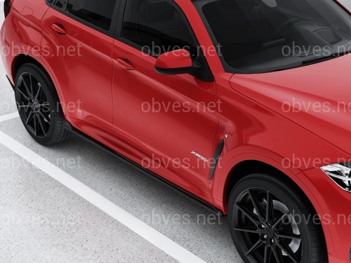 Лезвия под пороги M-Perfomance BMW X6 F16 2шт. ABS пластик, черный глянец Лезвия под пороги M-Perfomance BMW X6 F16 2шт. ABS пластик, черный глянец