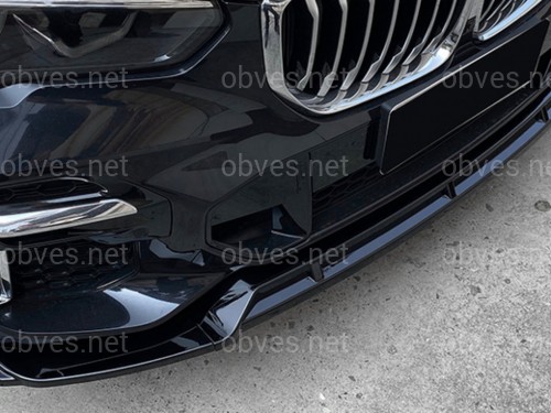 Юбка переднего бампера M-Perfomance для BMW X5 G05 2019-2022 ABS пластик, черный глянец