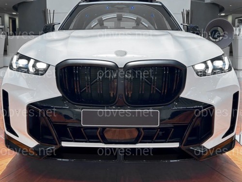 Юбка переднего бампера M-Perfomance для BMW X5 G05 LCI 2022+ ABS пластик, черный глянец