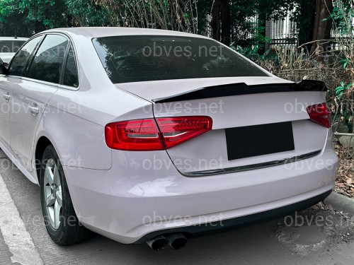 Спойлер лип стиль PSM для Audi A4 B8 2008-2016 ABS пластик, цвет черный глянец