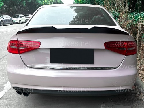 Спойлер лип стиль PSM для Audi A4 B8 2008-2016 ABS пластик, цвет черный глянец
