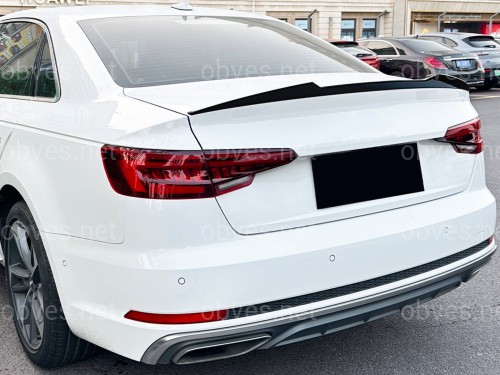 Спойлер лип стиль M4 для Audi A4 B9 2015-2023 ABS пластик, цвет черный глянец Спойлер лип стиль M4 для Audi A4 B9 2015-2023 ABS пластик, цвет черный глянец