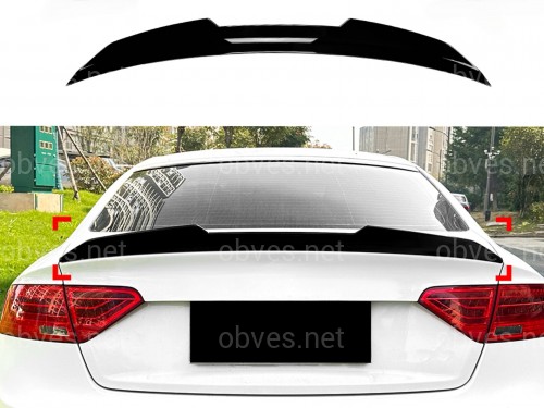 Спойлер лип стиль PSM для Audi A5 8T 4D 2007-2016 ABS пластик, цвет черный глянец Спойлер лип стиль PSM для Audi A5 8T 4D 2007-2016 ABS пластик, цвет черный глянец