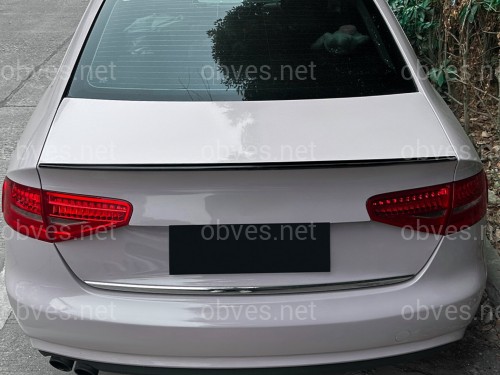 Спойлер лип стиль S4 для Audi A4 B8 2008-2016 ABS пластик, цвет черный глянец