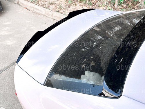 Спойлер лип стиль M4 для Audi A4 B8 2008-2016 ABS пластик, цвет черный глянец