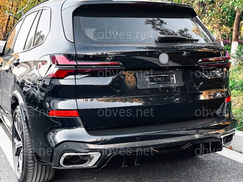 Юбка накладка заднего бампера M Performance BMW X5 G05 2018+ ABS пластик, цвет черный глянец Юбка накладка заднего бампера M Performance BMW X5 G05 2018+ ABS пластик, цвет черный глянец