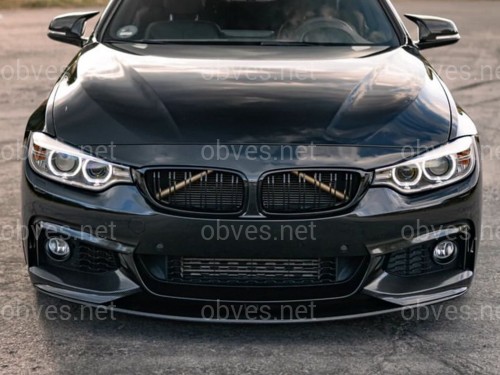 Юбка переднего бампера M performance BMW 4 series F32 F33 F36 2013-2020 ABS пластик, черный глянец Юбка переднего бампера M performance BMW 4 series F32 F33 F36 2013-2020 ABS пластик, черный глянец