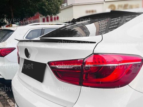 Спойлер лип на багажник BMW X6 F16 ABS пластик, цвет черный глянец