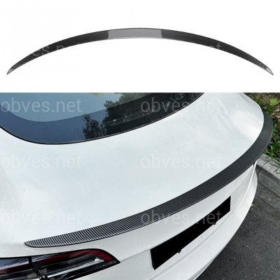 Спойлер лип для Tesla Model 3 2017-2024 ABS пластик, цвет карбон Спойлер лип для Tesla Model 3 2017-2024 ABS пластик, цвет карбон