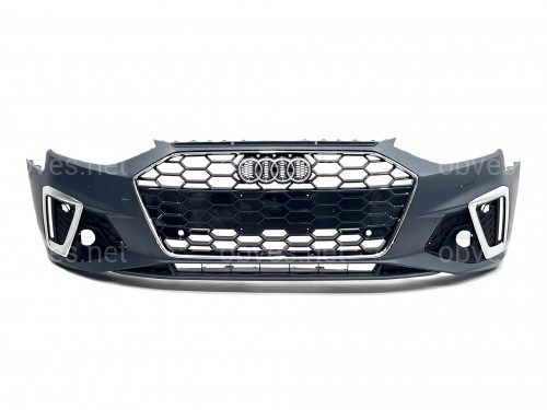 Бампер передний в сборе S-Line ХРОМ для Audi A4 B9 2020-2023 Бампер передний в сборе S-Line ХРОМ для Audi A4 B9 2020-2023