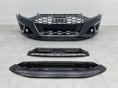 Бампер передний в сборе S-Line ХРОМ для Audi A4 B9 2020-2023 Бампер передний в сборе S-Line ХРОМ для Audi A4 B9 2020-2023