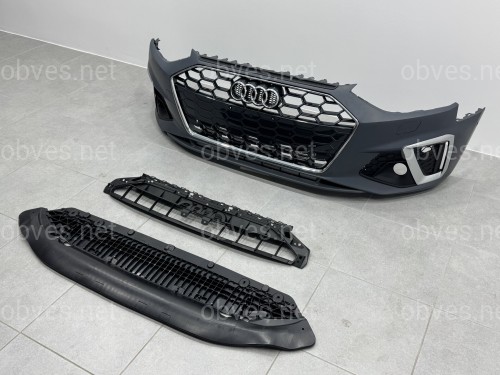 Бампер передний в сборе S-Line ХРОМ для Audi A4 B9 2020-2023 Бампер передний в сборе S-Line ХРОМ для Audi A4 B9 2020-2023