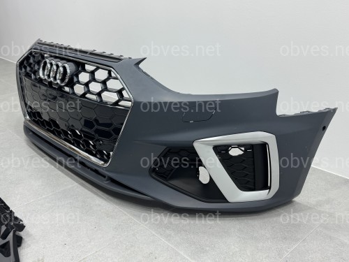 Бампер передний в сборе S-Line ХРОМ для Audi A4 B9 2020-2023 Бампер передний в сборе S-Line ХРОМ для Audi A4 B9 2020-2023