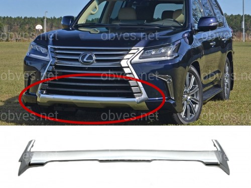 Хром нижний на решетку Lexus LX 570 2015-2022 полуматовый