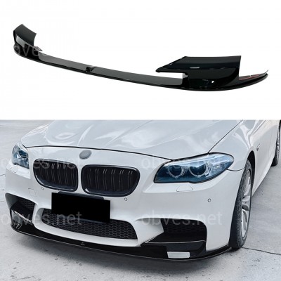 Юбка переднего бампера юбка M5 style BMW 5 series F10 F11 2010-2016 ABS пластик, черный глянец Юбка переднего бампера юбка M5 style BMW 5 series F10 F11 2010-2016 ABS пластик, черный глянец