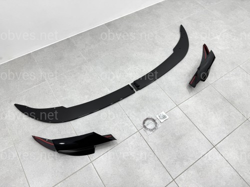 Юбка переднего бампера юбка M5 style BMW 5 series F10 F11 2010-2016 ABS пластик, черный глянец Юбка переднего бампера юбка M5 style BMW 5 series F10 F11 2010-2016 ABS пластик, черный глянец
