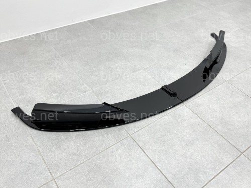 Юбка переднего бампера юбка M performance BMW 3 series F30 F31 2012-2018 абс пластик, черный глянец