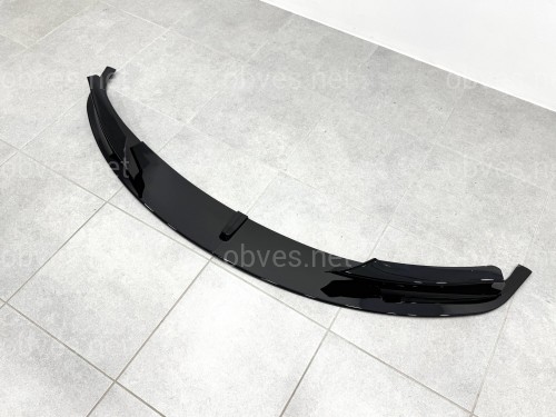 Юбка переднего бампера юбка M performance BMW 3 series F30 F31 2012-2018 абс пластик, черный глянец