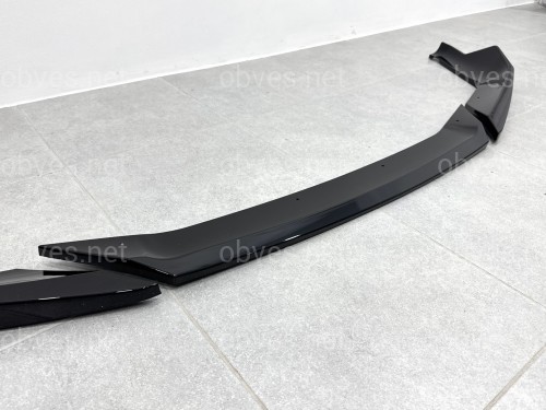 Юбка накладка переднего бампера M5 BMW 5 series G30 G31 M5 F90 LCI 2020-2023 ABS пластик, черный глянец Юбка накладка переднего бампера M5 BMW 5 series G30 G31 M5 F90 LCI 2020-2023 ABS пластик, черный глянец