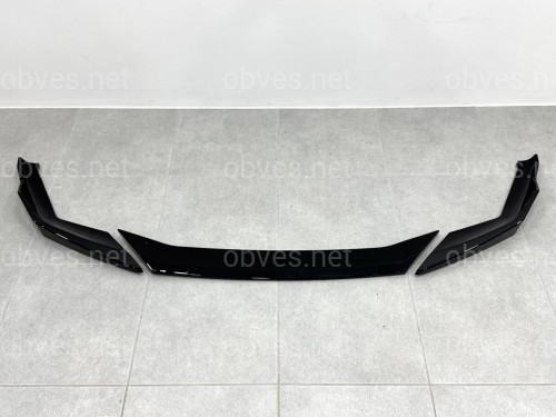 Юбка накладка переднего бампера M5 BMW 5 series G30 G31 M5 F90 LCI 2020-2023 ABS пластик, черный глянец Юбка накладка переднего бампера M5 BMW 5 series G30 G31 M5 F90 LCI 2020-2023 ABS пластик, черный глянец