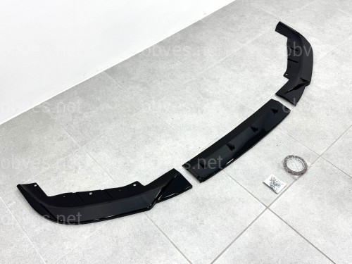Юбка накладка переднего бампера BMW 5 series G30 G31 2016-2020 ABS пластик, черный глянец Юбка накладка переднего бампера BMW 5 series G30 G31 2016-2020 ABS пластик, черный глянец