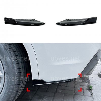Лезвия накладки заднего бампера M-Performance BMW X3 G01 2018-2022 2шт. ABS пластик, черный глянец Лезвия накладки заднего бампера M-Performance BMW X3 G01 2018-2022 2шт. ABS пластик, черный глянец