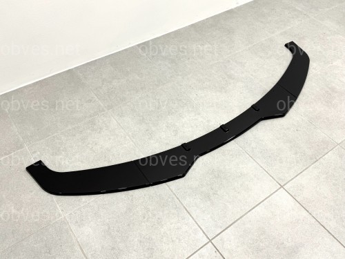 Юбка переднего бампера BMW 3 series F30 F31 2012-2018 абс пластик, черный глянец