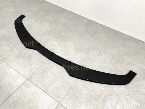 Юбка переднего бампера BMW 3 series F30 F31 2012-2018 абс пластик, черный глянец