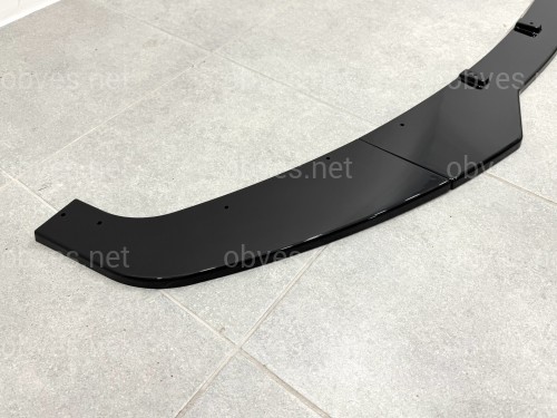 Юбка переднего бампера BMW 3 series F30 F31 2012-2018 абс пластик, черный глянец