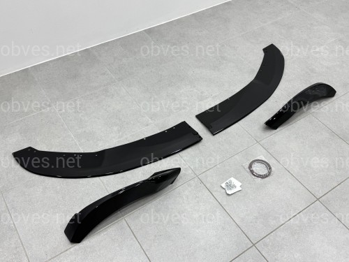 Юбка переднего бампера M performance BMW 4 series F32 F33 F36 2013-2020 ABS пластик, черный глянец Юбка переднего бампера M performance BMW 4 series F32 F33 F36 2013-2020 ABS пластик, черный глянец
