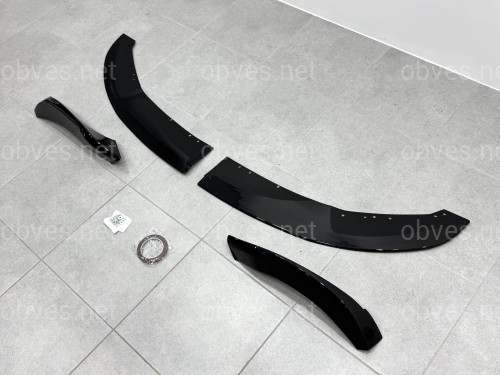 Юбка переднего бампера M performance BMW 4 series F32 F33 F36 2013-2020 ABS пластик, черный глянец Юбка переднего бампера M performance BMW 4 series F32 F33 F36 2013-2020 ABS пластик, черный глянец