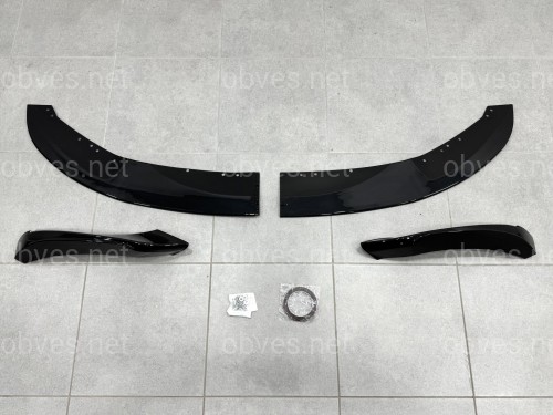 Юбка переднего бампера M performance BMW 4 series F32 F33 F36 2013-2020 ABS пластик, черный глянец Юбка переднего бампера M performance BMW 4 series F32 F33 F36 2013-2020 ABS пластик, черный глянец