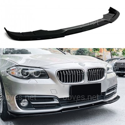 Юбка накладка переднего бампера BMW 5 series F10 F11 LCI 2013-2016 ABS пластик, цвет черный глянец Юбка накладка переднего бампера BMW 5 series F10 F11 LCI 2013-2016 ABS пластик, цвет черный глянец