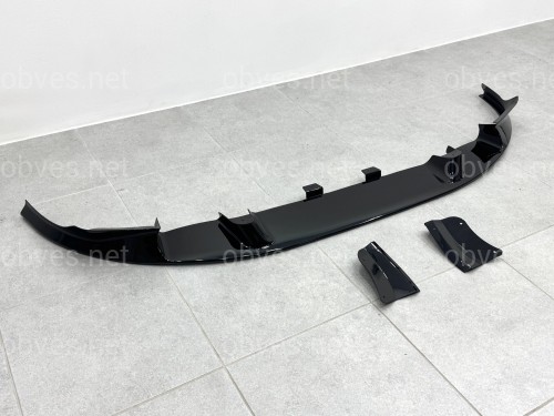 Юбка переднего бампера X3M F97 / X4M F98 2018-2021, цвет черный глянец Юбка переднего бампера X3M F97 / X4M F98 2018-2021, цвет черный глянец