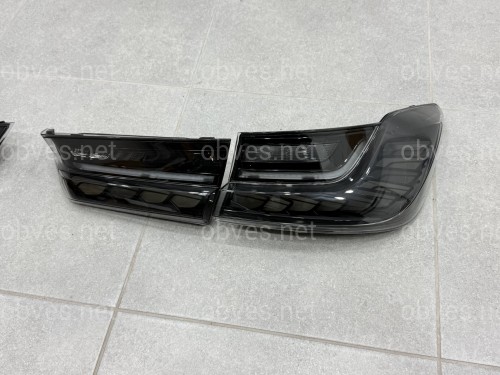 Задние LED фонари стиль M4 для BMW 3 series G20 G80 2019- дымчатые, комплект 4шт.